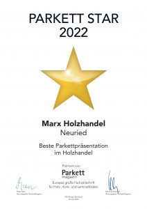 Urkunde Parkett Star 2022